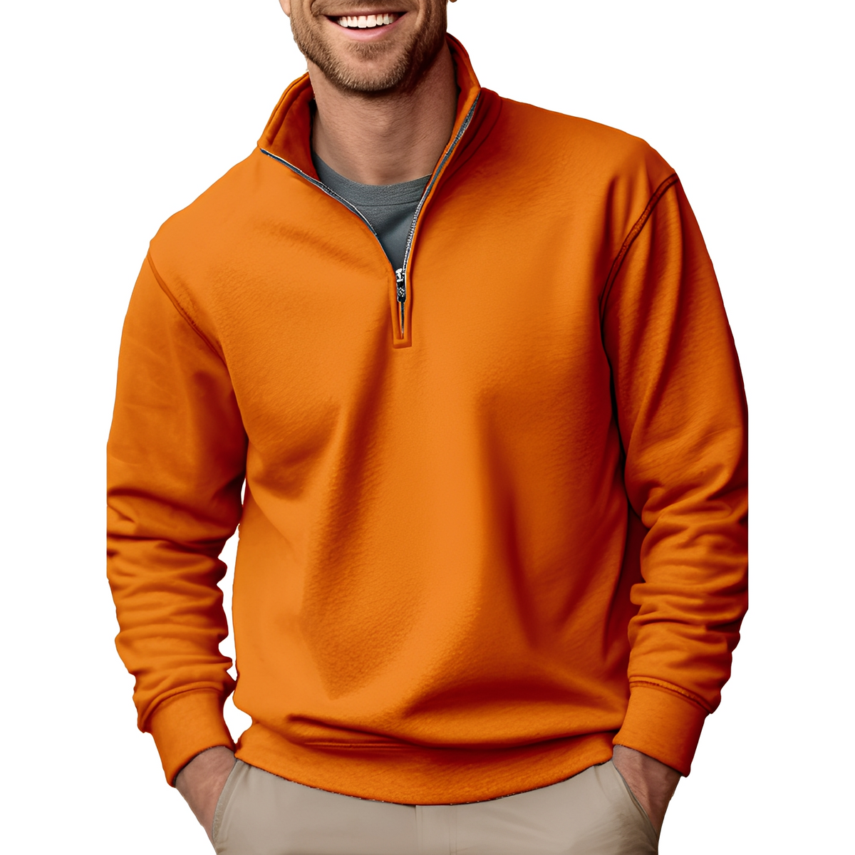 Pull Homme Léger à Demi-Zip | Confortable et Polyvalent