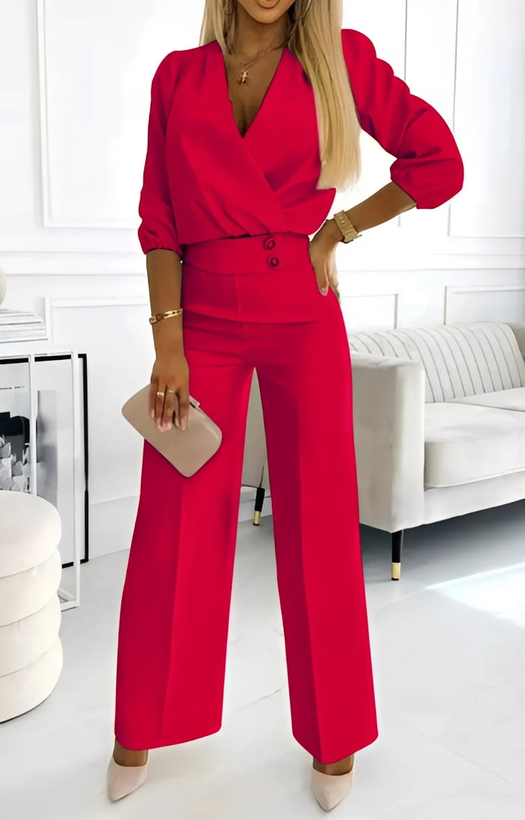 Ensemble Deux Pièces Femme Élégant – Style Classique et Confort Moderne