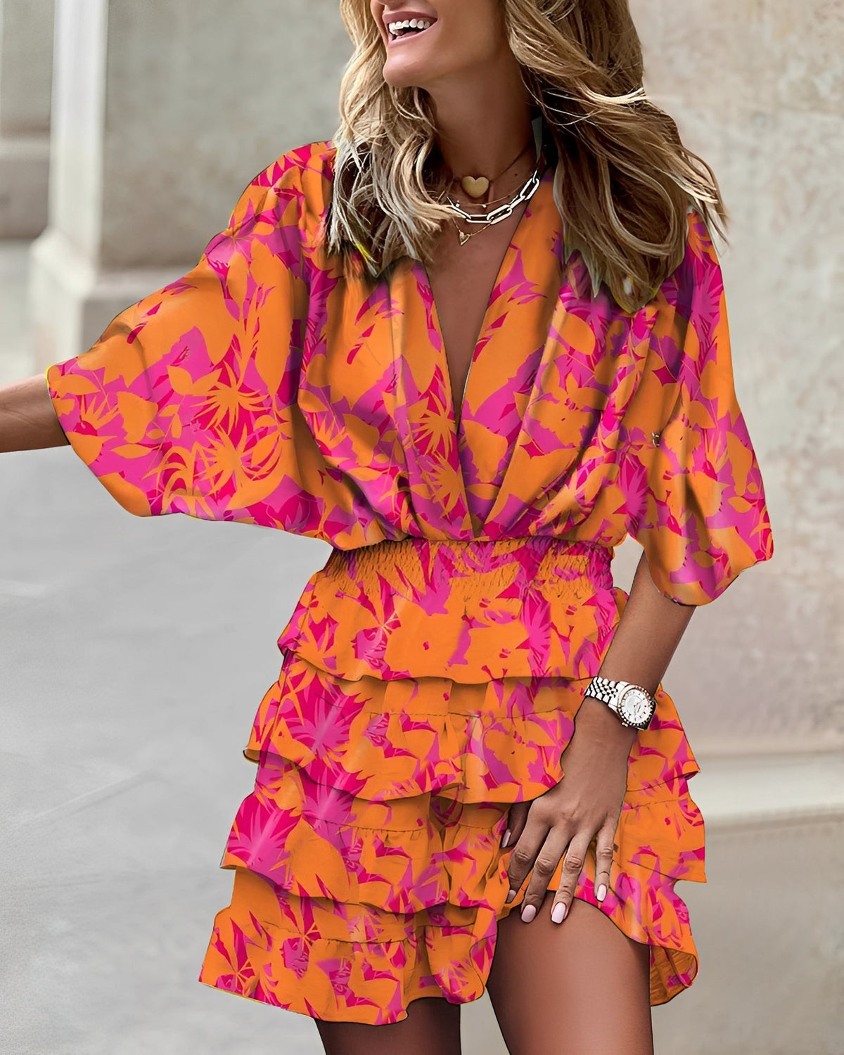 Robe Mini Femme Asymétrique Élégante au Style Moderne et Confortable