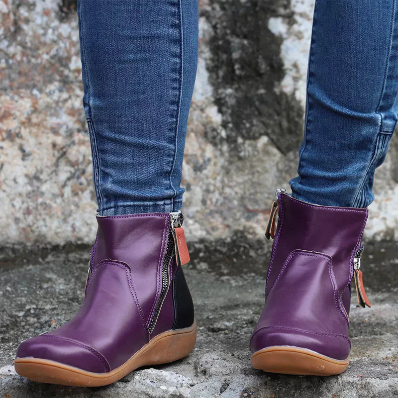 Bottines Femme Confortables avec Fermeture Éclair – Chic, Pratiques & Confortables
