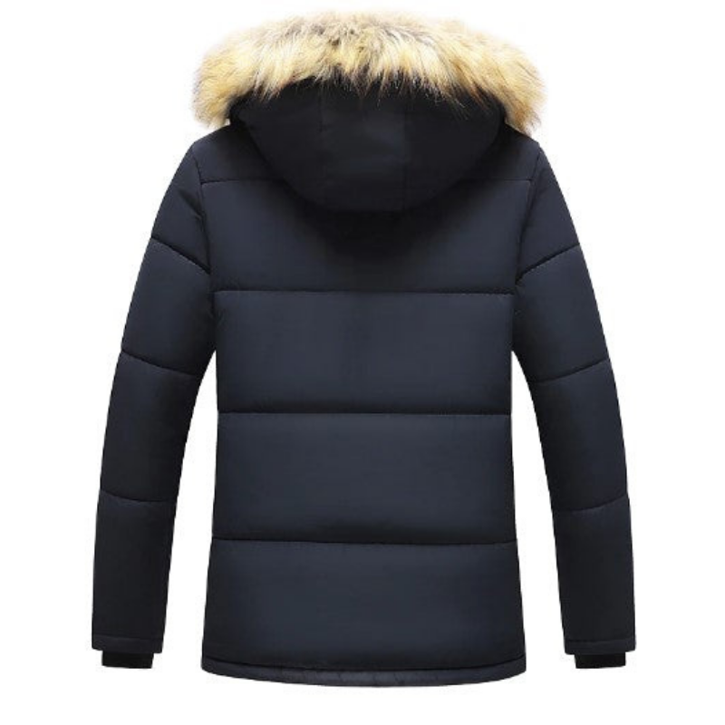 Christoff | Parka Homme Hiver Chaude avec Doublure Polaire et Capuche Amovible en Fourrure