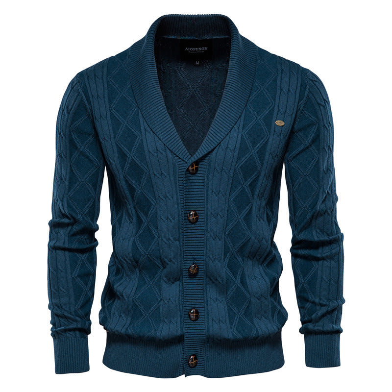 Cardigan Homme Moderne en Maille avec Col Châle | Confort et Style au Quotidien