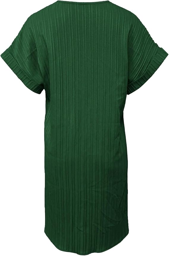 Robe d’été fluide à col V – Simplicité, confort & élégance naturelle