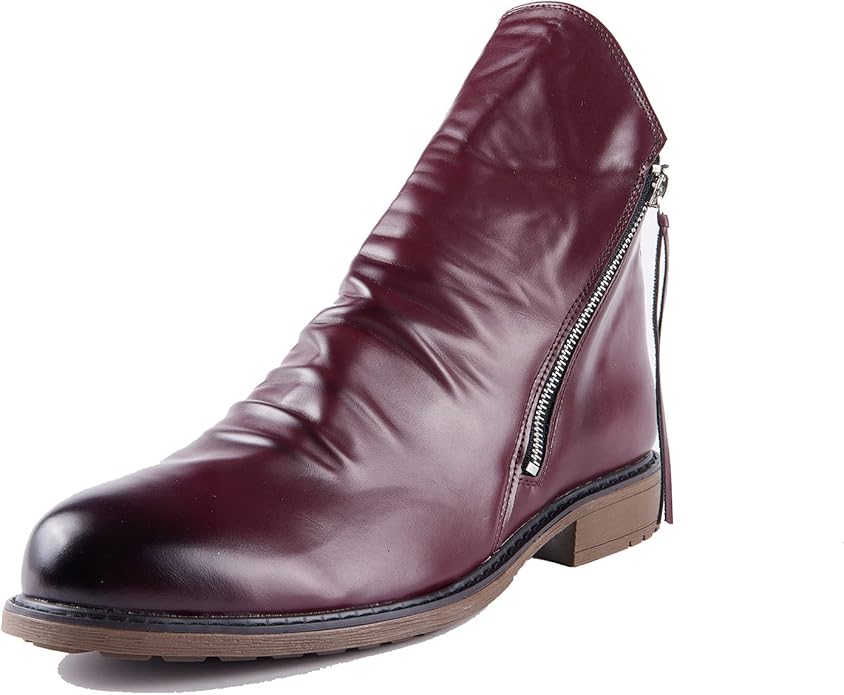 Bottines élégantes en cuir pour homme avec fermeture à glissière — style chic pour automne & hiver