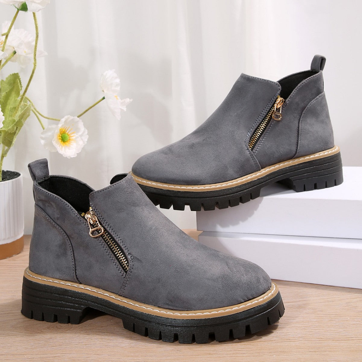 Bottines Chelsea Femme Robustesse et Style | Fermeture Zippée