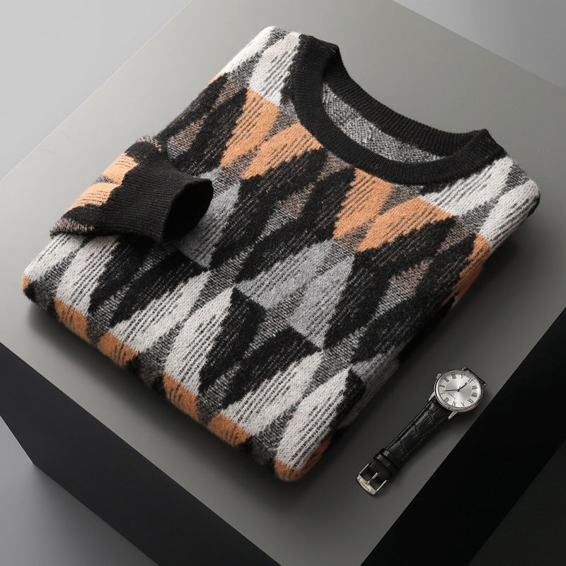 Pull Homme Géométrique | Confort et Style Moderne