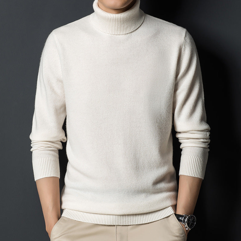 Pull Homme Col Roulé en Cachemire | Élégance et Confort Premium