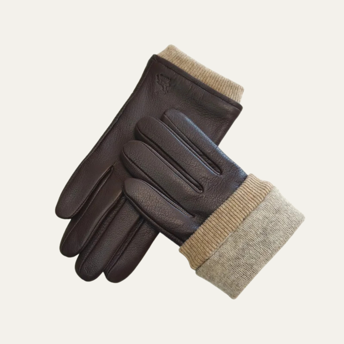 Gants d’hiver classiques pour homme avec poignets côtelés — chaleur et confort essentiels