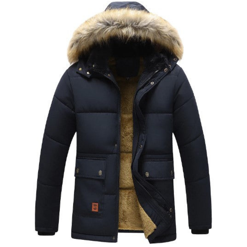 Christoff | Parka Homme Hiver Chaude avec Doublure Polaire et Capuche Amovible en Fourrure