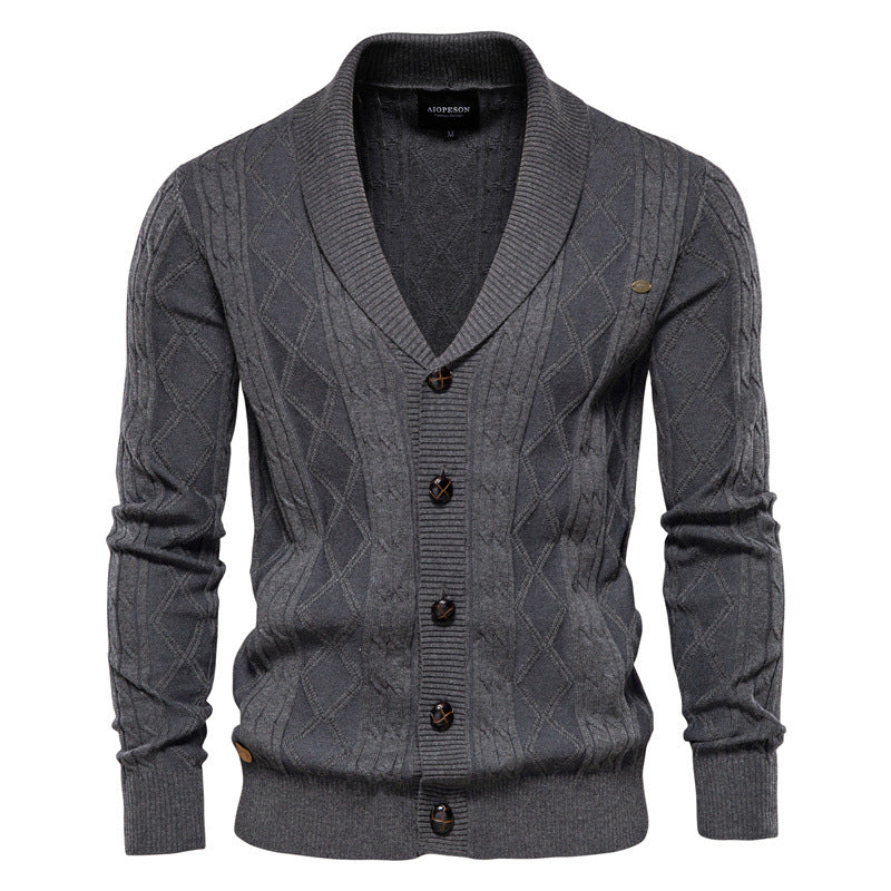 Cardigan Homme Moderne en Maille avec Col Châle | Confort et Style au Quotidien