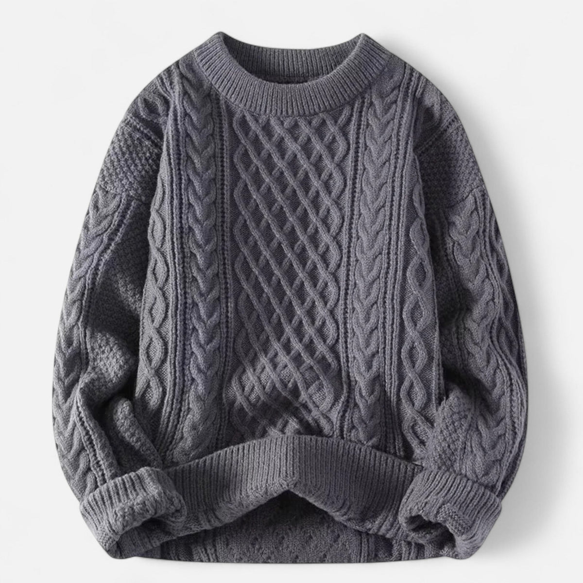 Pull Homme Classique en Maille à Motif Torsadé – Élégant, Confortable & Style Intemporel