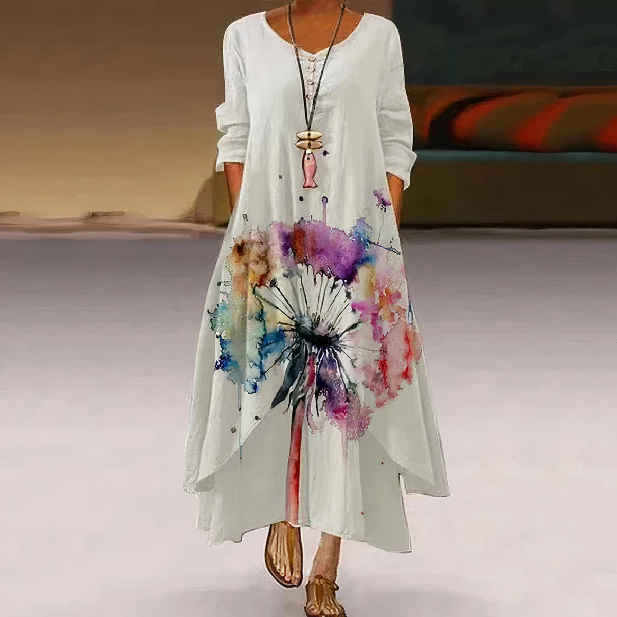 Robe Élégante en Coton – Style Intemporel & Confort Naturel