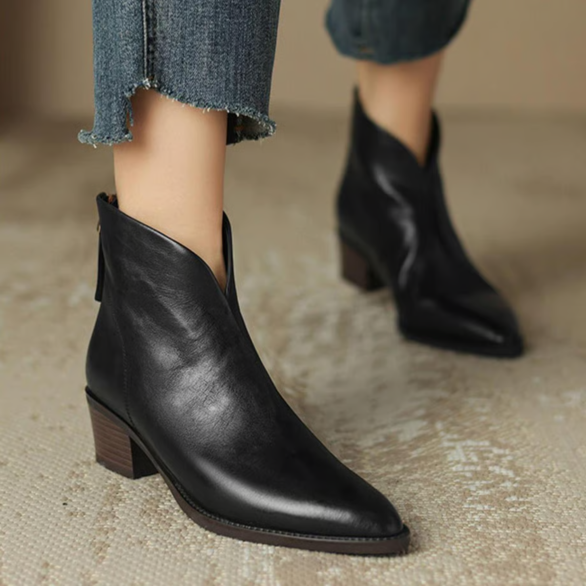 Bottines Femme à Talon Bloc Chic