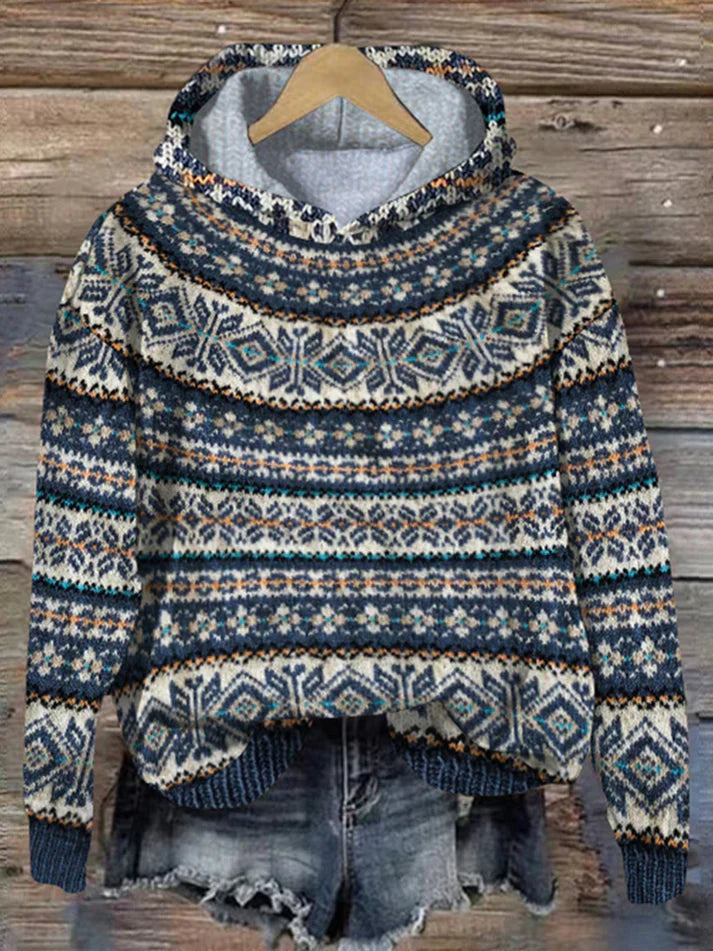 Ariane | Pull d’Hiver Douillet à Motif Nordique pour Femme
