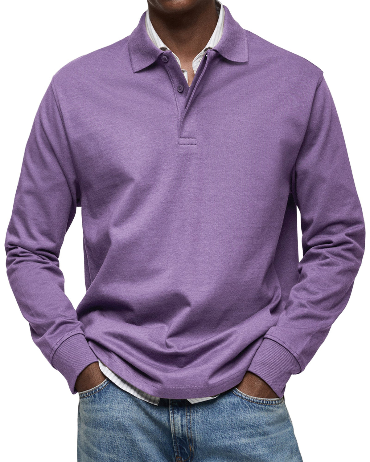 Polo à manches longues pour homme – Classique, confortable & polyvalent