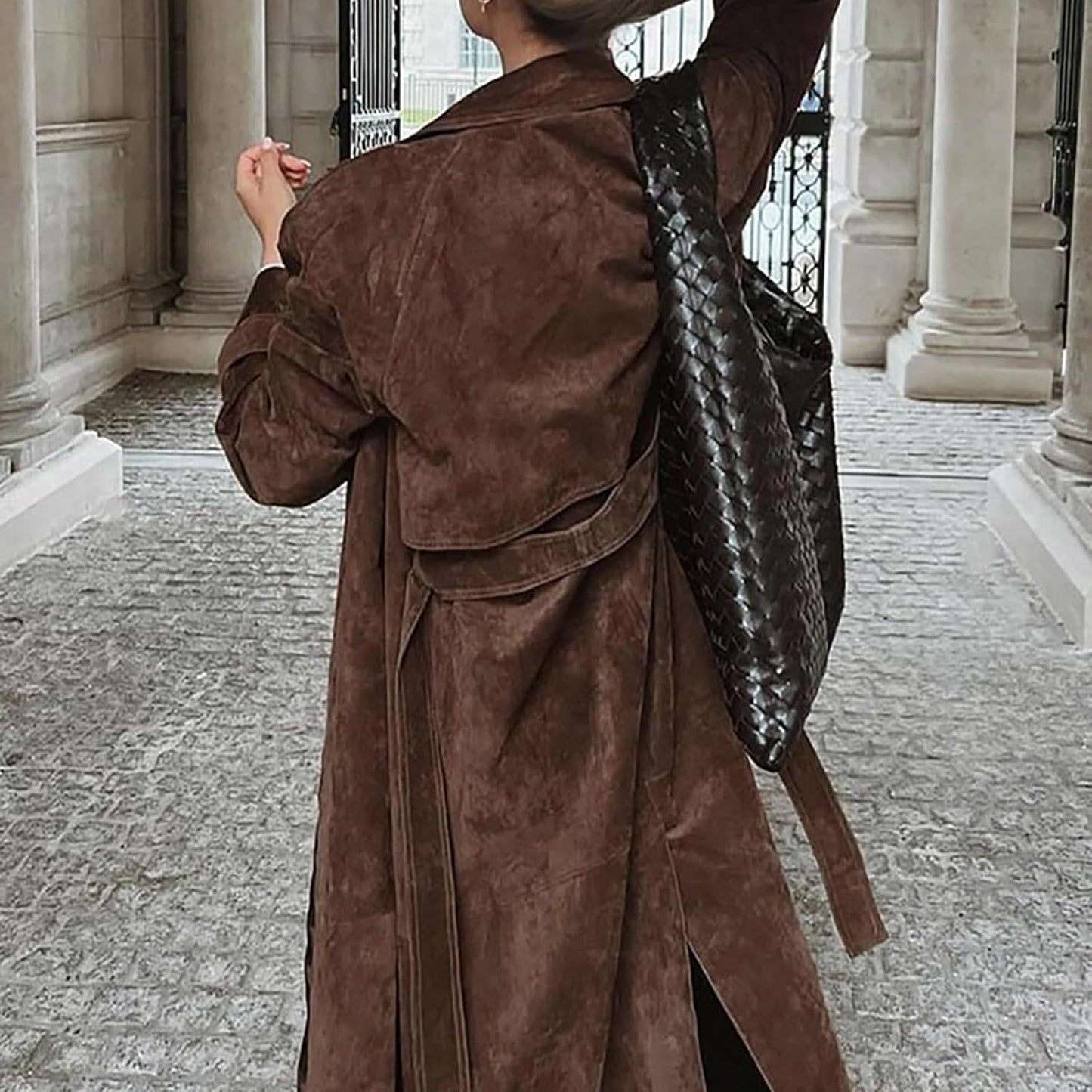 Trench Coat Femme Long avec Ceinture | Coupe Classique & Élégante