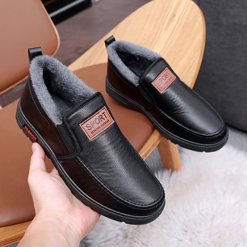 Yvrian | Chaussures Hiver Homme Slip-On Mi-Montantes avec Doublure Chaude