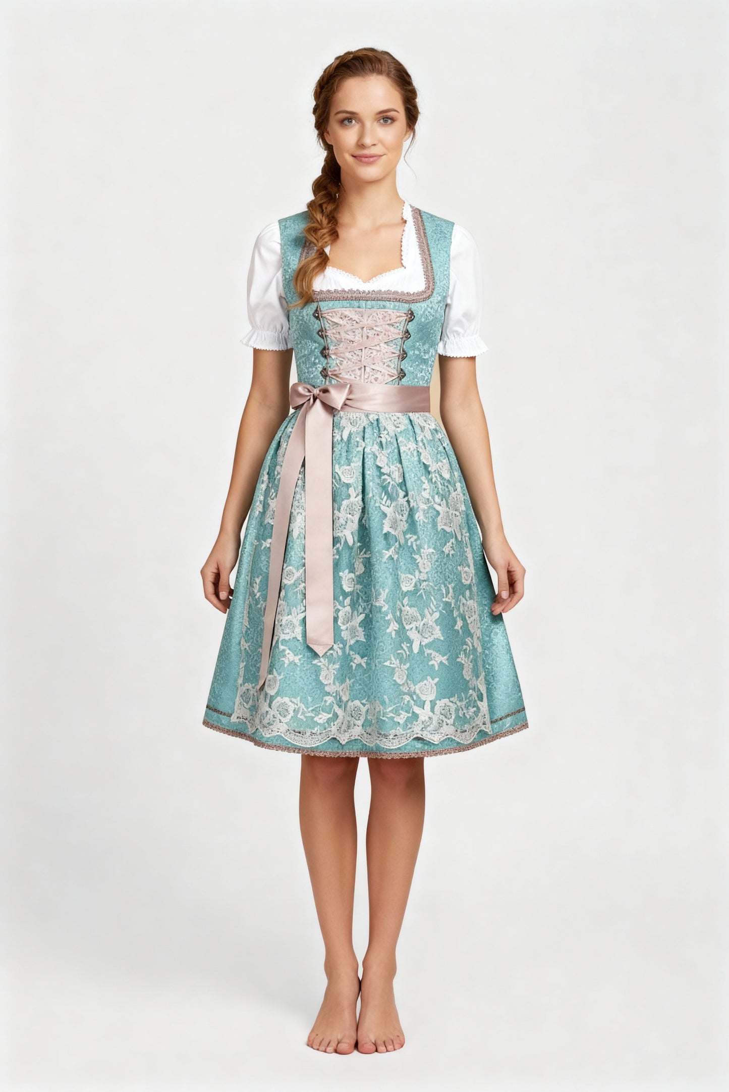 Dirndl Femme Unique avec Tablier | Élégance Traditionnelle pour Oktoberfest