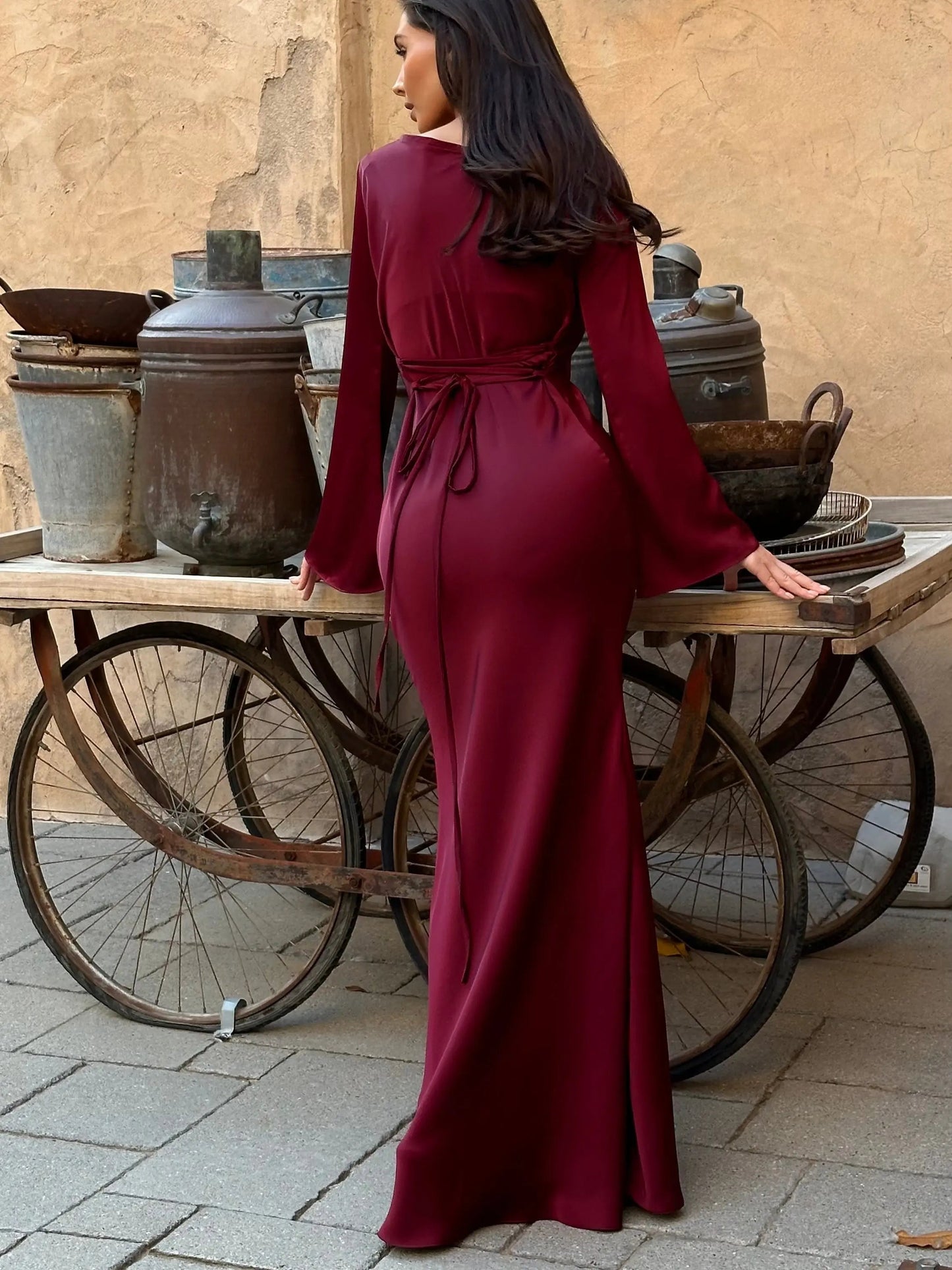 Evening Dress Femme Élégante | Maxi-Robe Longue Cintrée pour Occasions Spéciales
