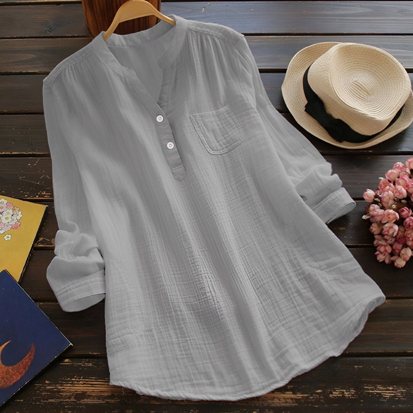 Blouse Femme Décontractée et Confortable au Style Simple et Intemporel