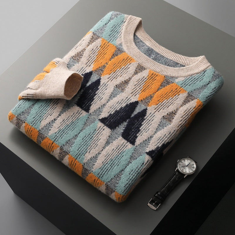 Pull Homme Géométrique | Confort et Style Moderne