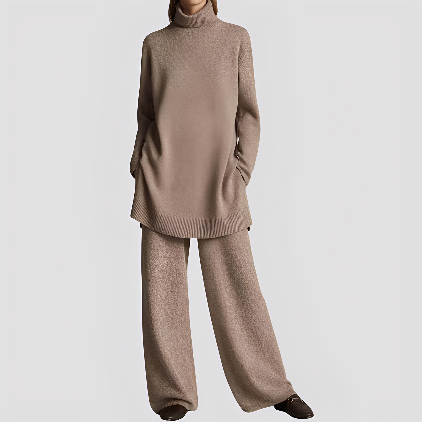 Ensemble Lounge Femme Col Haut | Confort et Élégance Décontractée