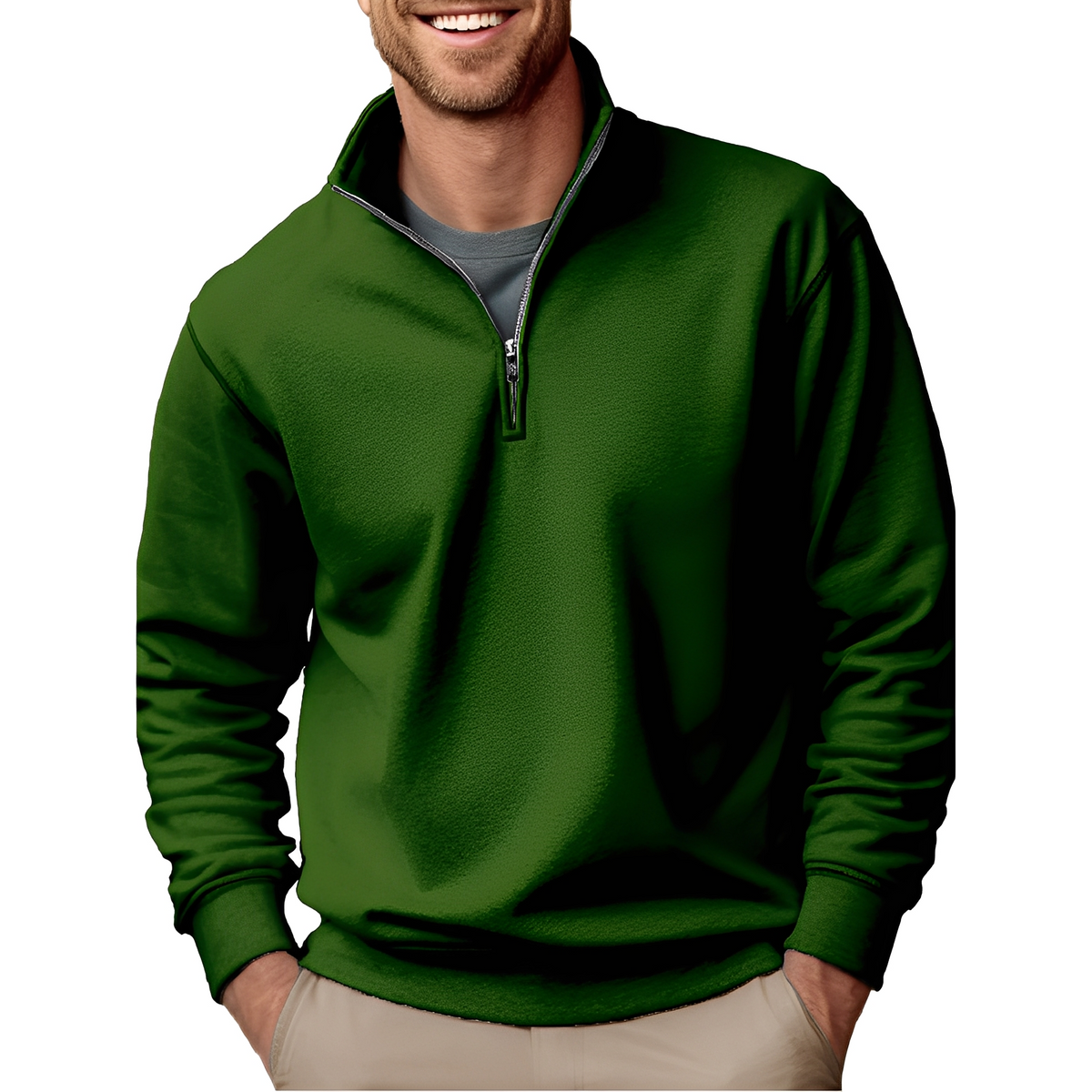 Pull Homme Léger à Demi-Zip | Confortable et Polyvalent