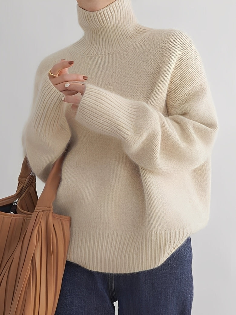 Pull Femme Col Roulé Élégant en Laine | Confort et Chic au Quotidien