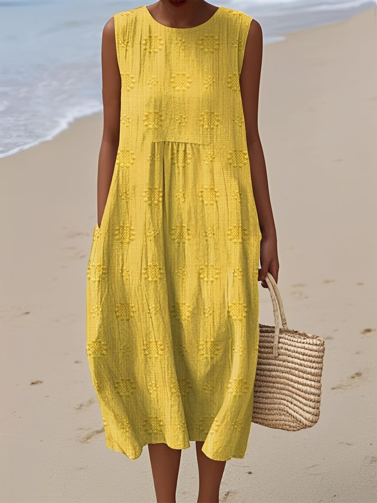 Robe Femme Élégante à Motif et Coupe Confortable