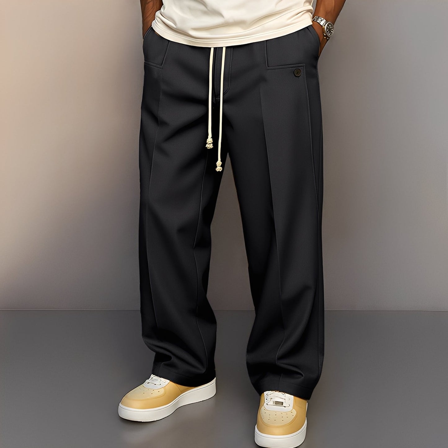 Pantalon Large Homme | Confortable et Stylé pour un Look Décontracté