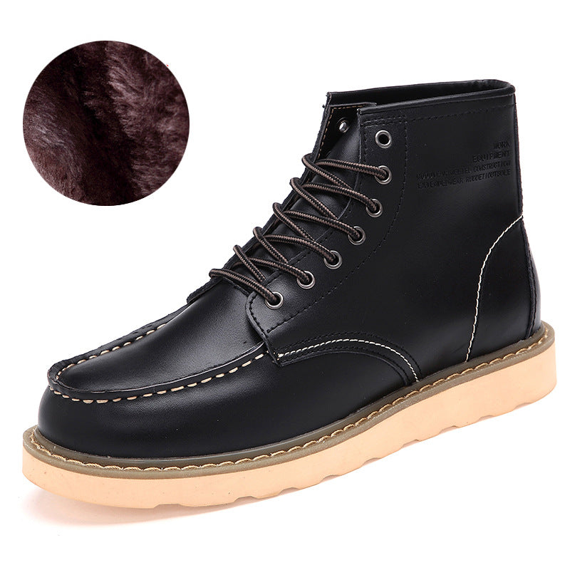 Bottes Homme Rétro en Fausse Fourrure | Chaudes et Élégantes pour l’Hiver