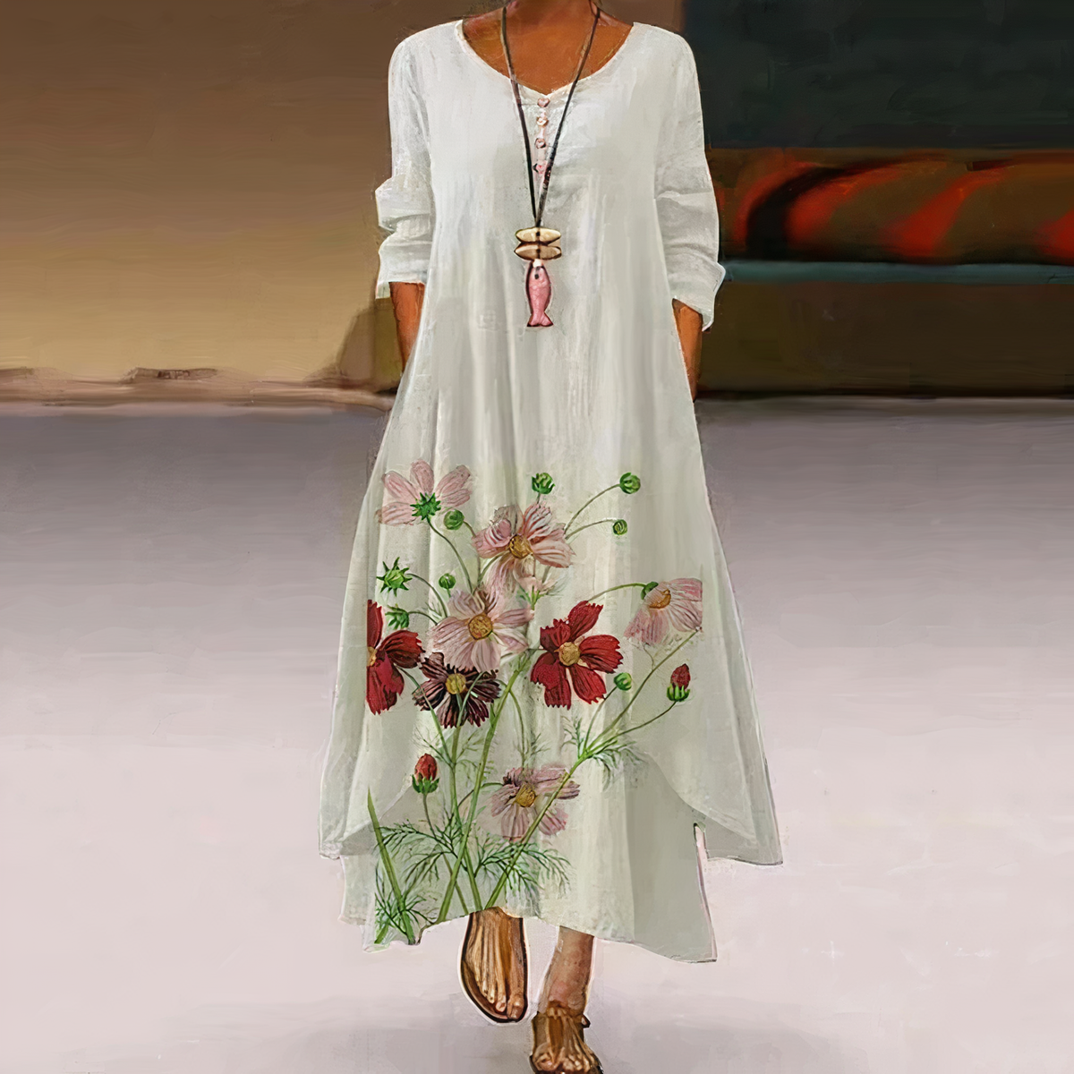 Robe Élégante en Coton – Confort Naturel & Style Intemporel