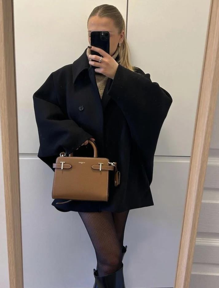 Veste Oversize en Laine à Manches Amples Femme | Élégance Urbaine et Confort Hivernal