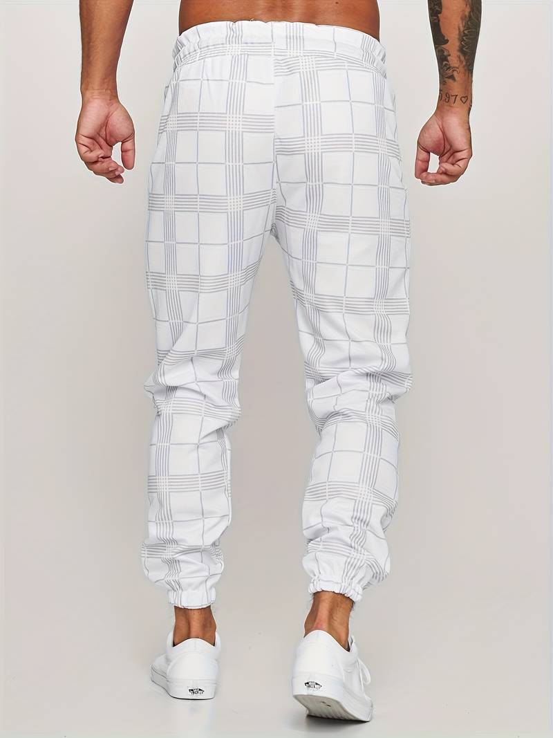 Leonard | Pantalon Homme Jogging à Carreaux avec Taille à Cordon