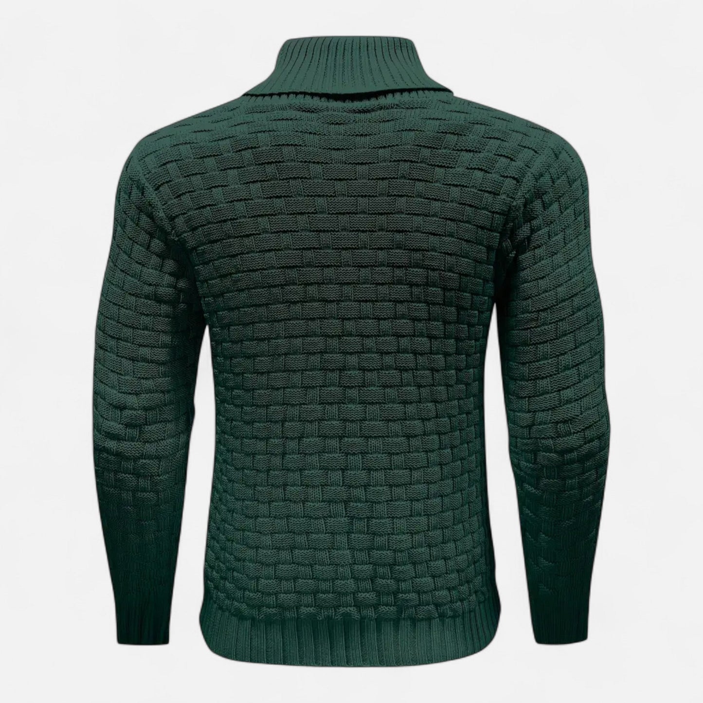 Classic High-Stretch Winter Sweater Homme | Pull Hiver à Maille Texturée | Confort Extensible & Élégance Moderne