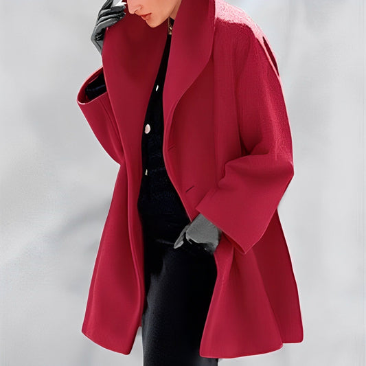 Gaëlle | Veste d’hiver femme chaude à coupe ample et couleur unie