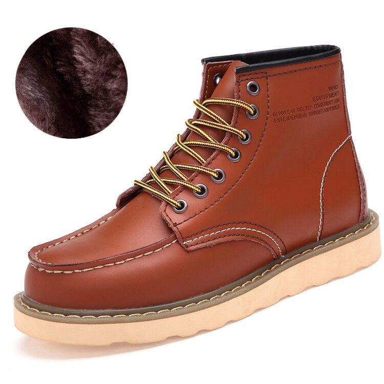 Bottes Homme Rétro en Fausse Fourrure | Chaudes et Élégantes pour l’Hiver