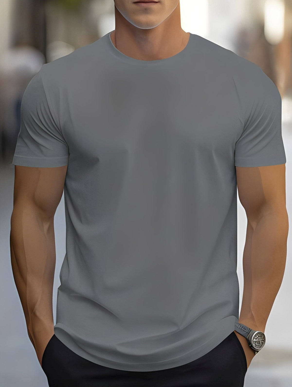 T-shirt Homme à Manches Courtes Confortable et Polyvalent