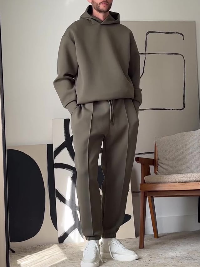 Ensemble Minimaliste Homme | Sweat à Capuche et Pantalon Confort Moderne