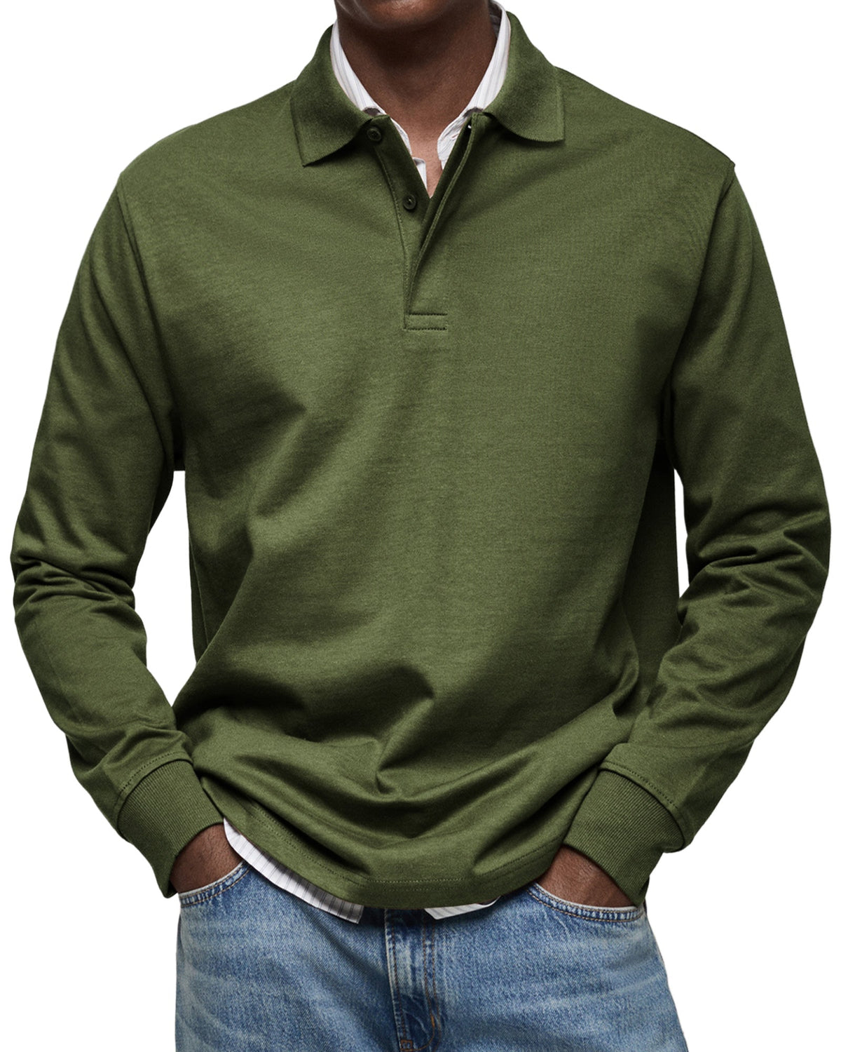 Polo à manches longues pour homme – Classique, confortable & polyvalent