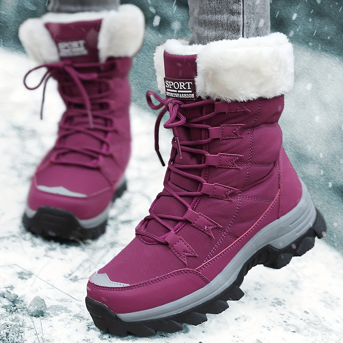 Warm Winter Boots Femme | Bottes d’Hiver en Cuir Marron, Imperméables et Isolantes