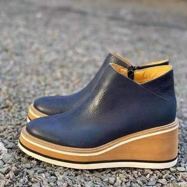 Aimée | Bottines Plateformes Élégantes avec Fermeture Éclair Latérale pour Femme