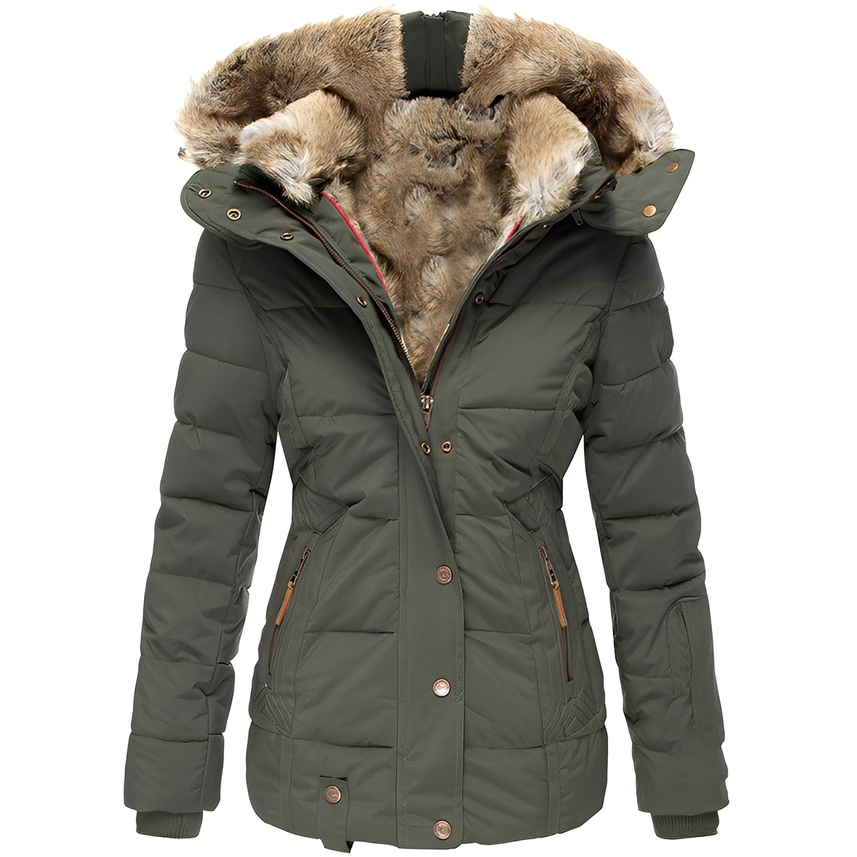Doudoune Femme Hiver avec Capuche Fourrée | Chaude et Élégante
