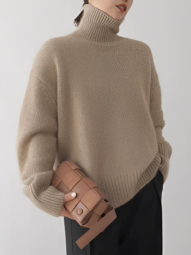 Pull Femme Col Roulé Élégant en Laine | Confort et Chic au Quotidien