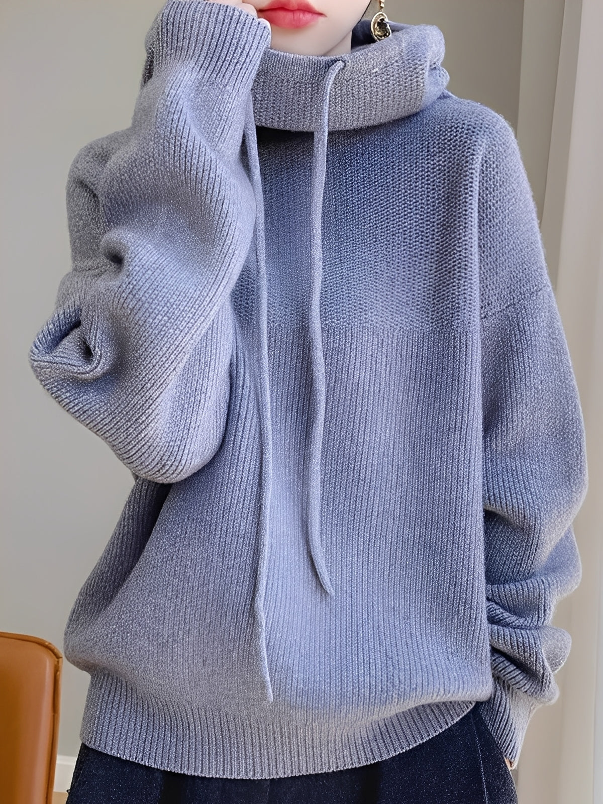 Pull Col Roulé Femme Doux et Élégant