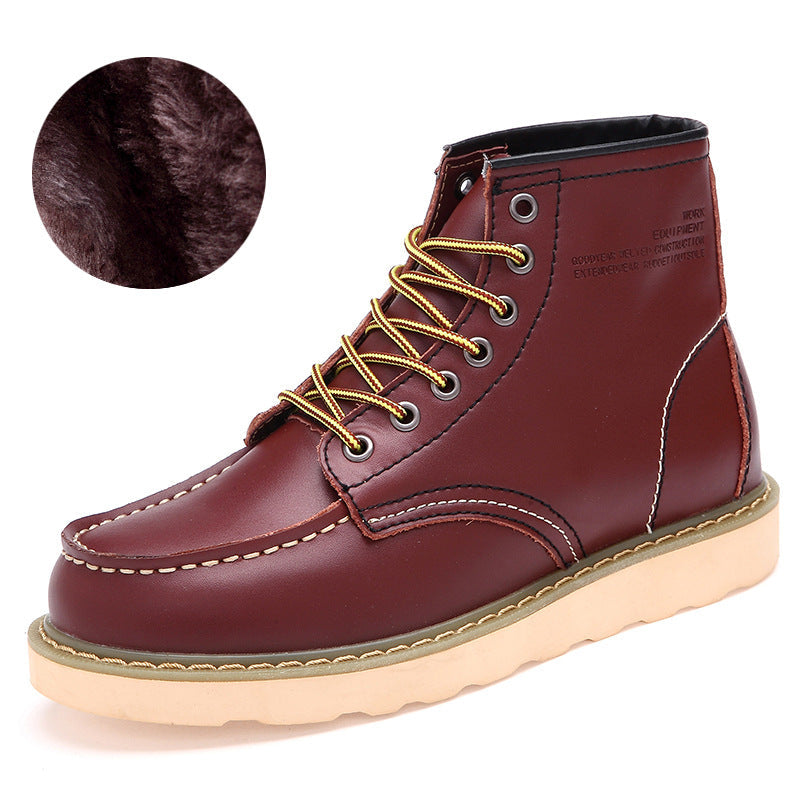 Bottes Homme Rétro en Fausse Fourrure | Chaudes et Élégantes pour l’Hiver