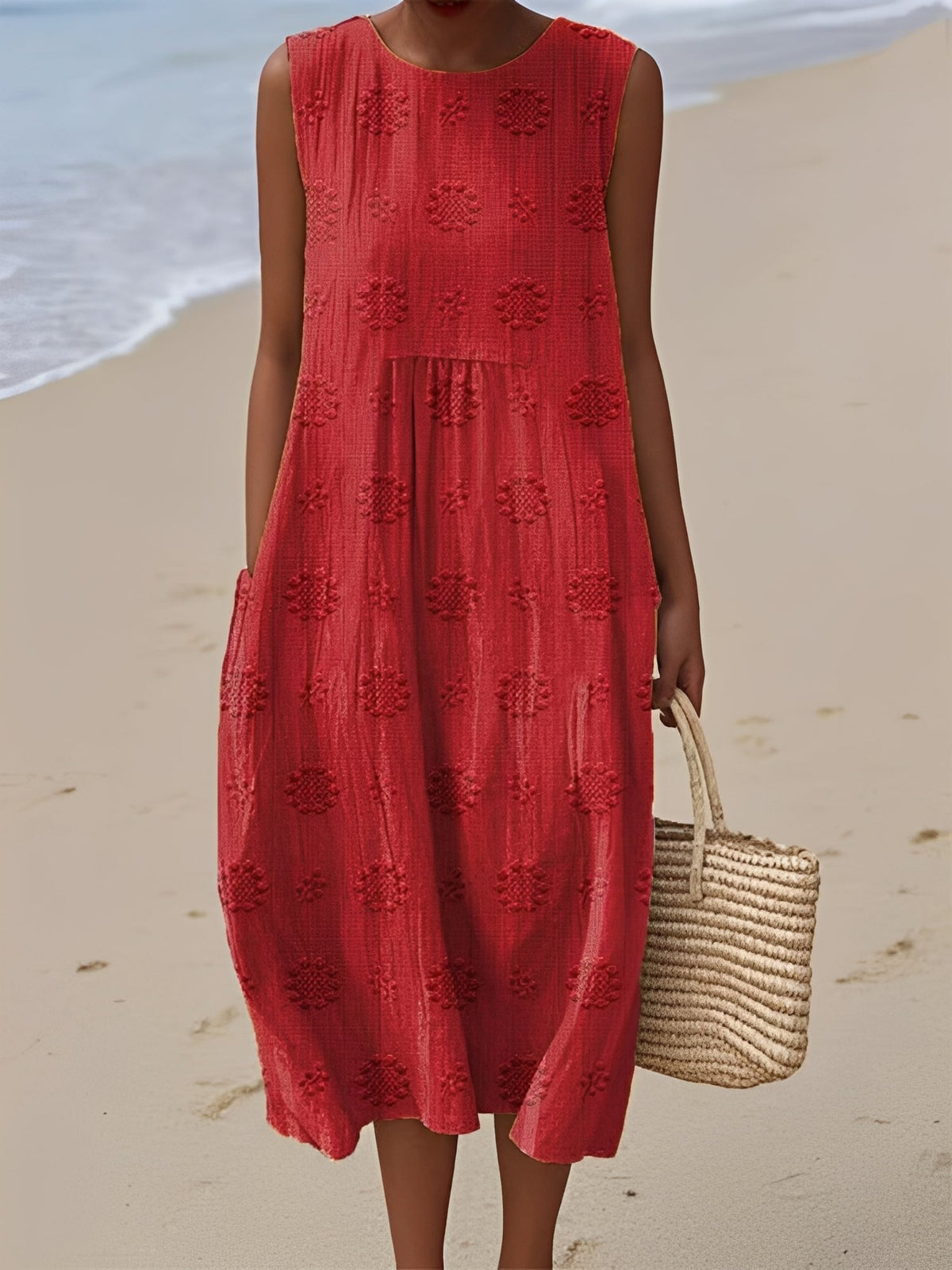 Robe Femme Élégante à Motif et Coupe Confortable