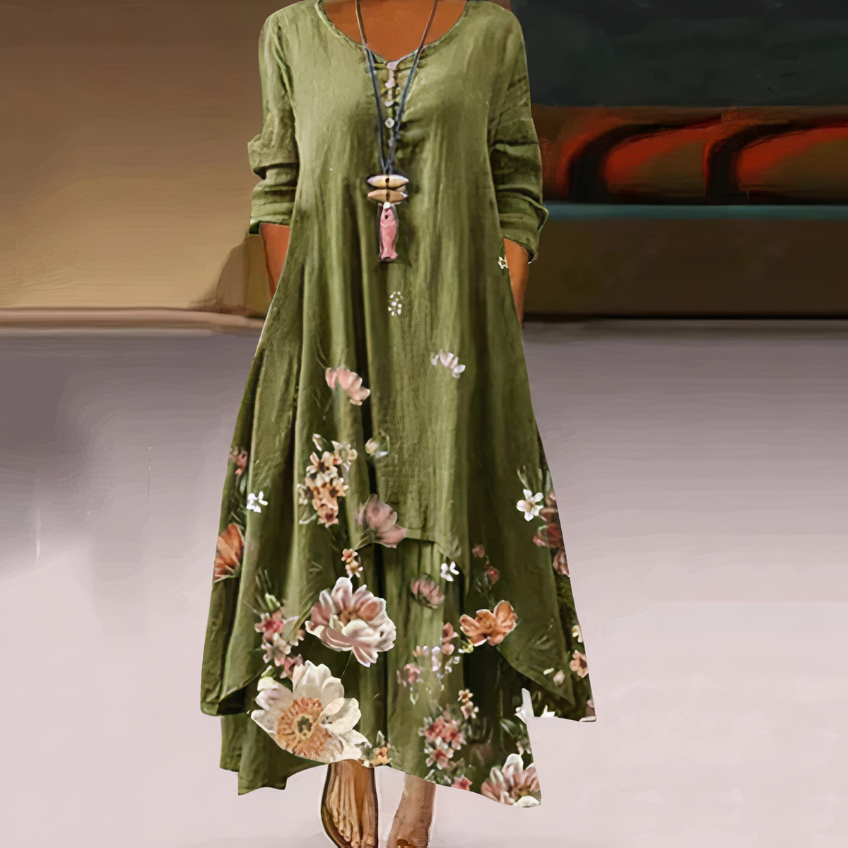 Robe Élégante en Coton – Style Intemporel & Confort Naturel