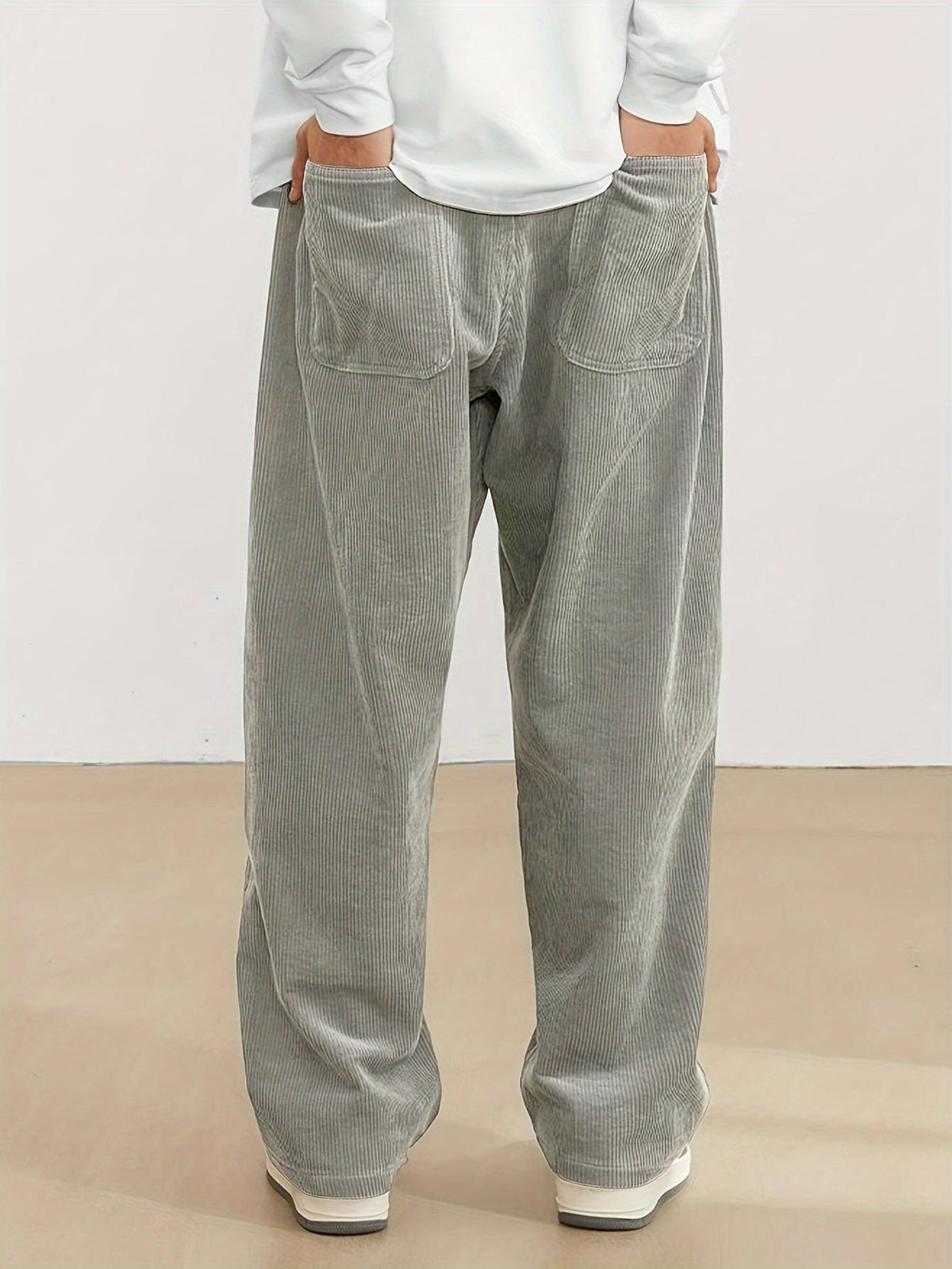 Pantalon en velours côtelé à coupe ample – Tendance, confortable & urbain