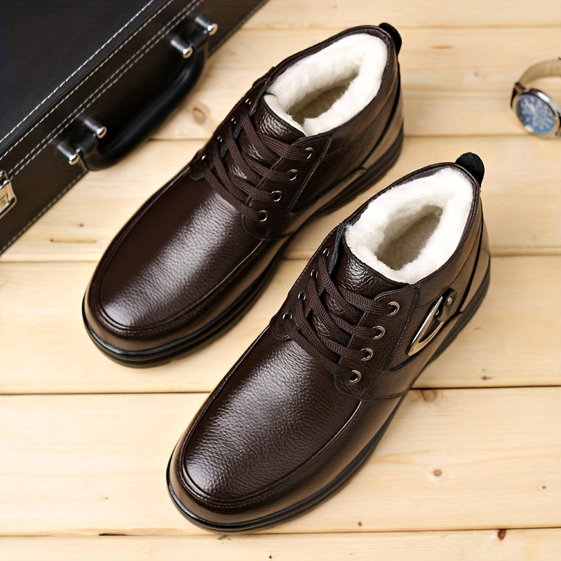 Quenric | Bottines Homme Hiver à Lacets avec Doublure Chaude et Rembourrée